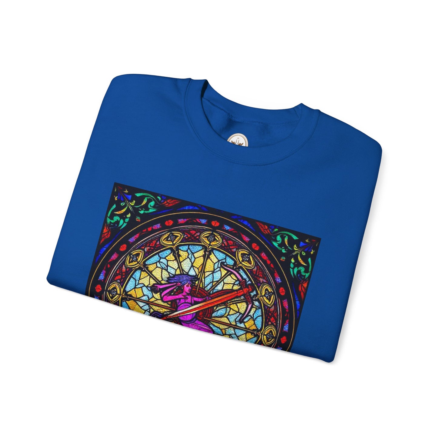 Unisex Heavy Blend™ Crewneck Sweatshirt, Glass 1, Sagittarius Zodiac Design