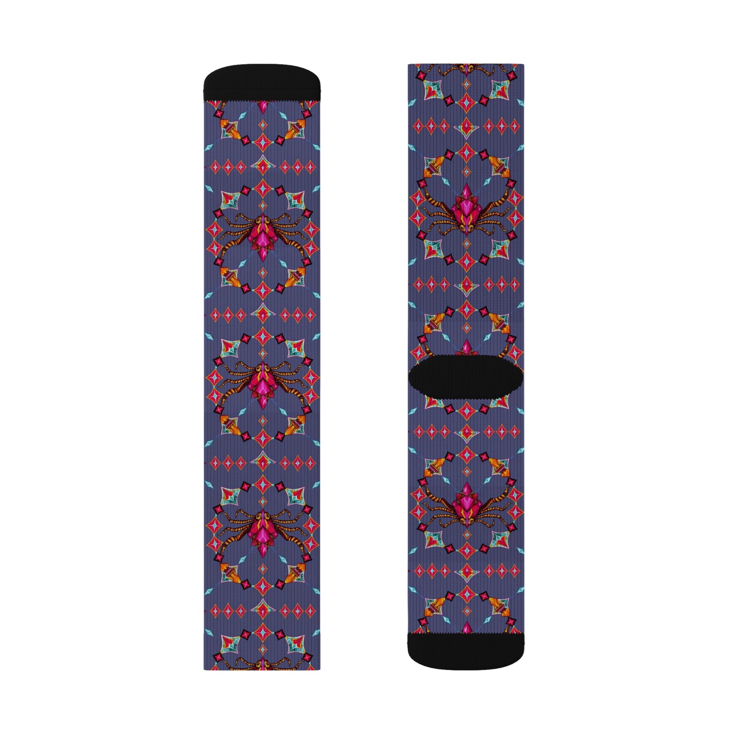Sublimation Socks, Scorpio, Zodiac v2, Jewel Pattern