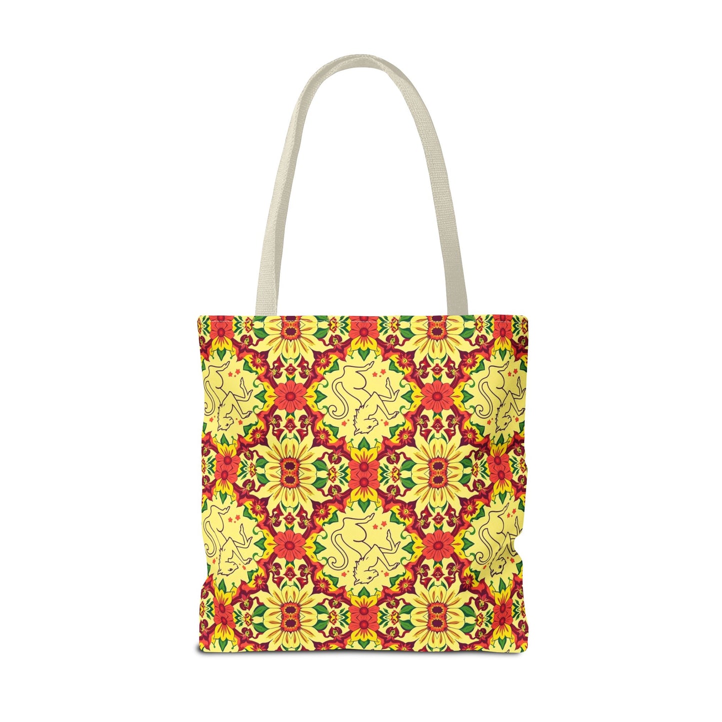 Tote Bag, (AOP), Virgo, Zodiac, Flower Pattern