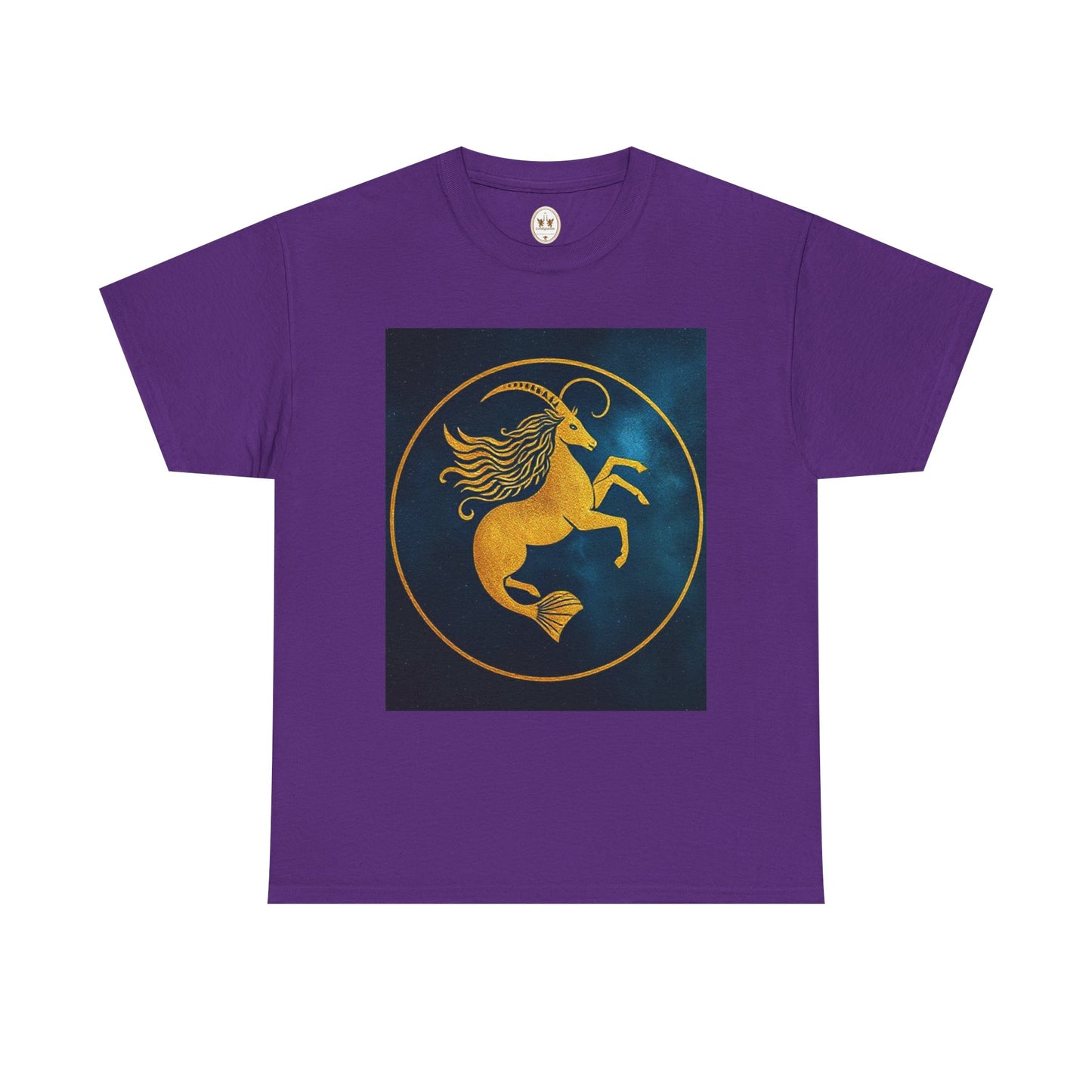 Unisex Heavy Cotton T-Shirt, Capricorn Animal v3, Symbol, Zodiac Design