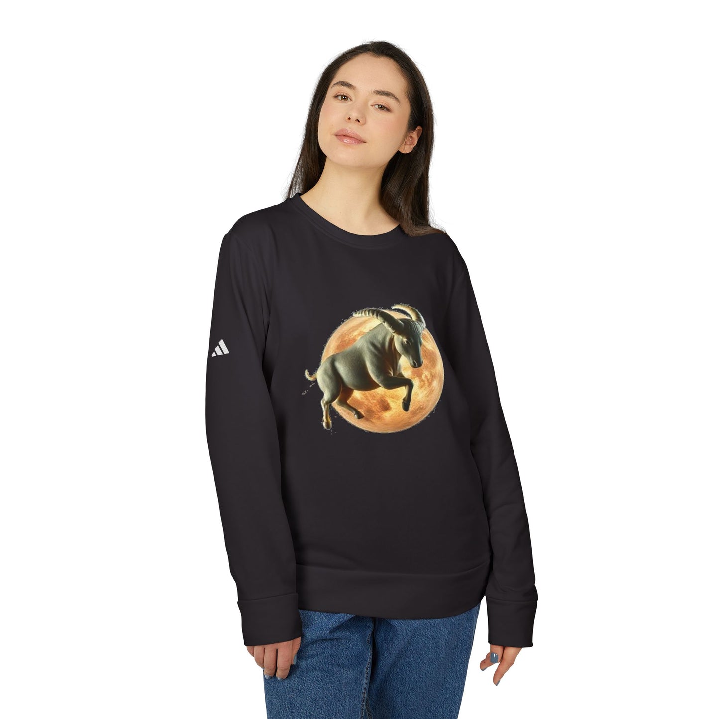 Adidas, Unisex Fleece Crewneck Sweatshirt, Taurus, Planet Animal, Zodiac