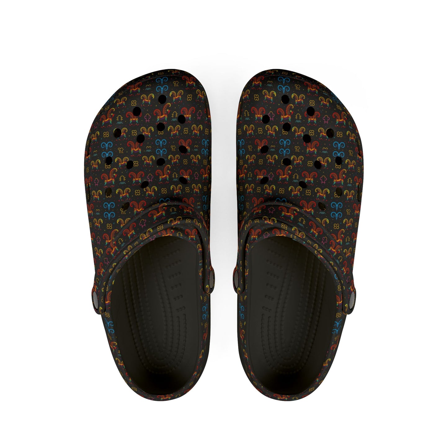 EVA Foam Rubber Shoes, (AOP), Aries, Zodiac v1, Pattern