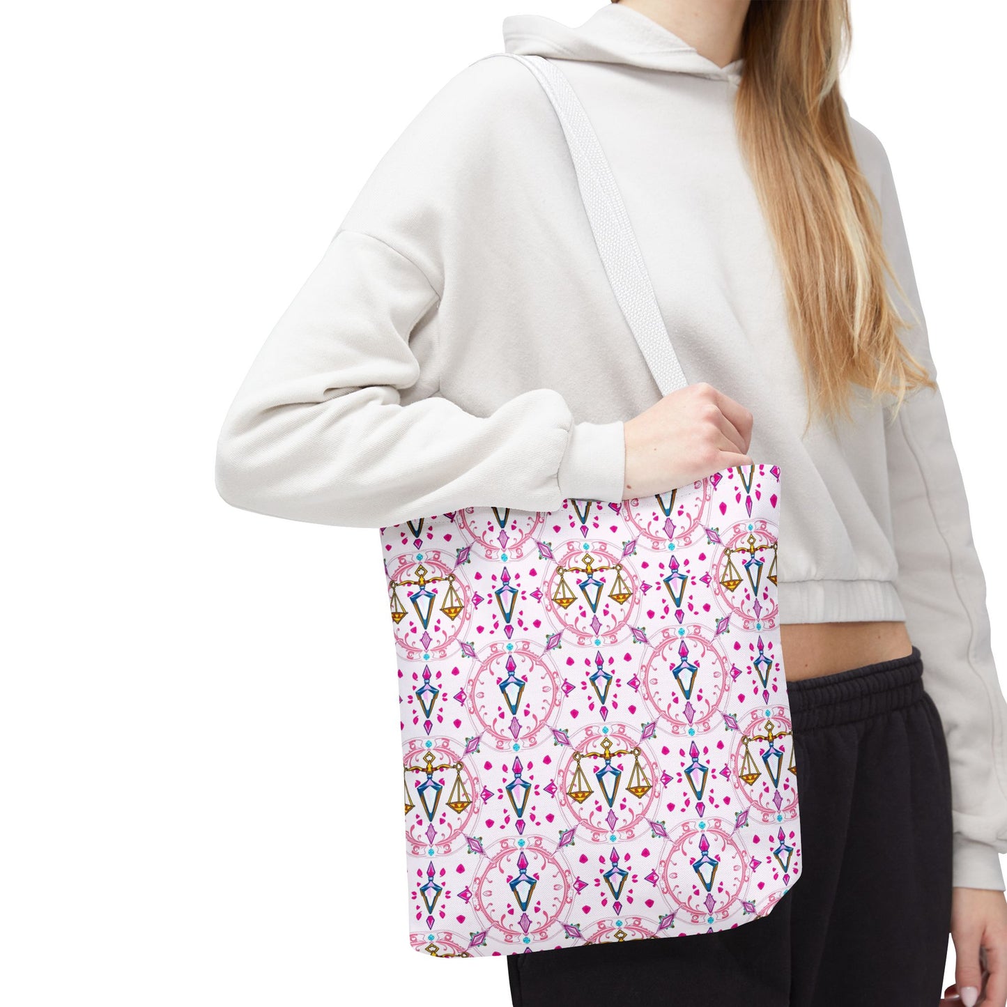 Tote Bag (AOP), Libra, Zodiac, Jewel Pattern