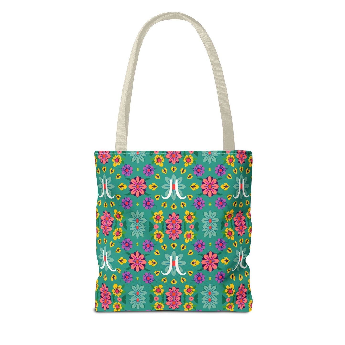 Tote Bag, (AOP), Aquarius, Zodiac v2, Flower Pattern