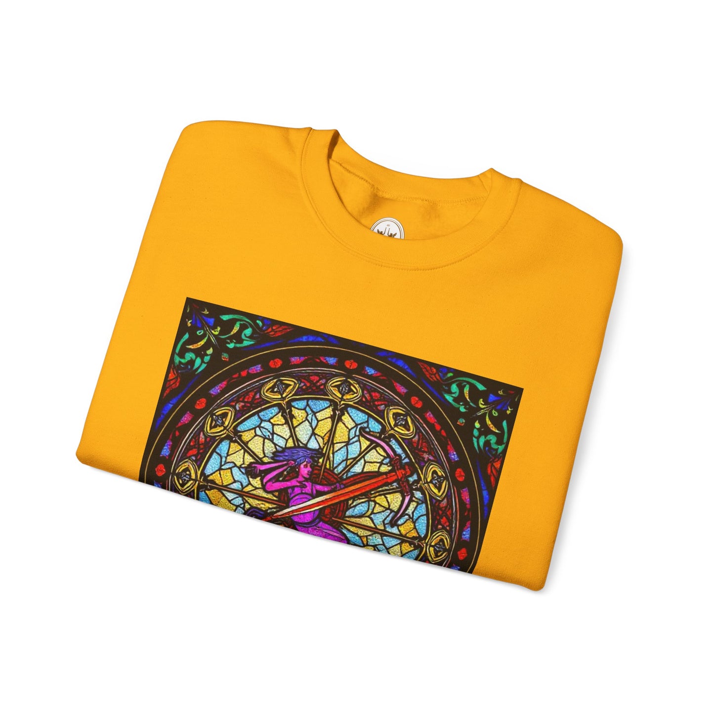 Unisex Heavy Blend™ Crewneck Sweatshirt, Glass 1, Sagittarius Zodiac Design