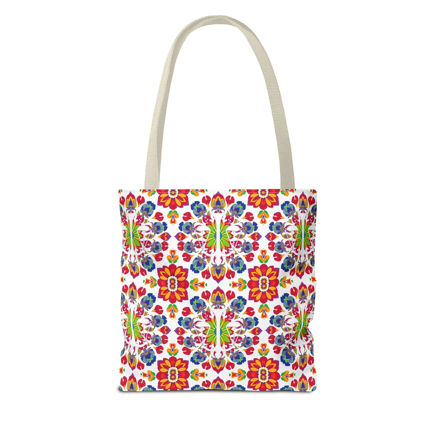 Tote Bag, (AOP), Libra, Zodiac v5, Flower Pattern
