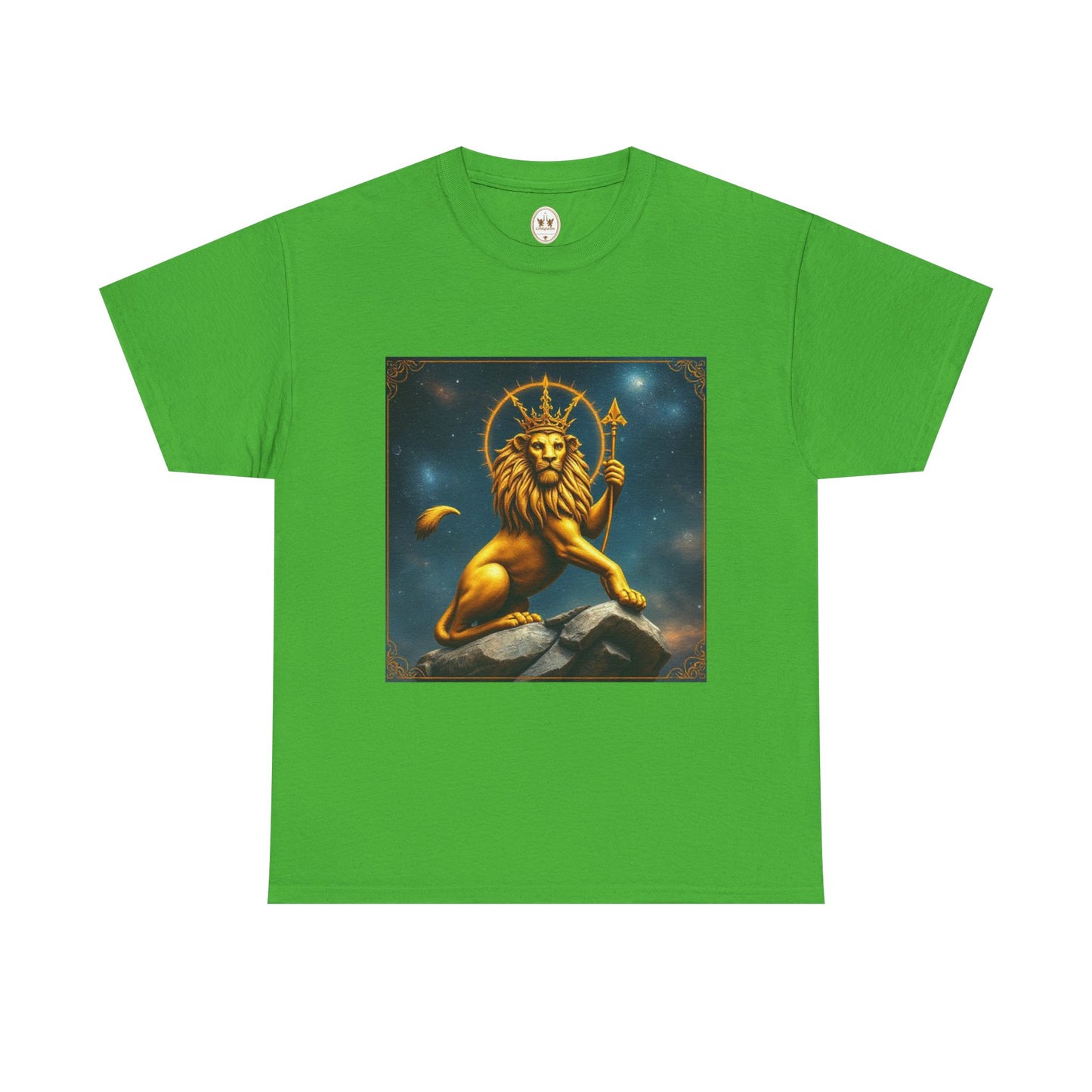 Unisex Heavy Cotton T-Shirt, King of Lions, Leo Zodiac Design
