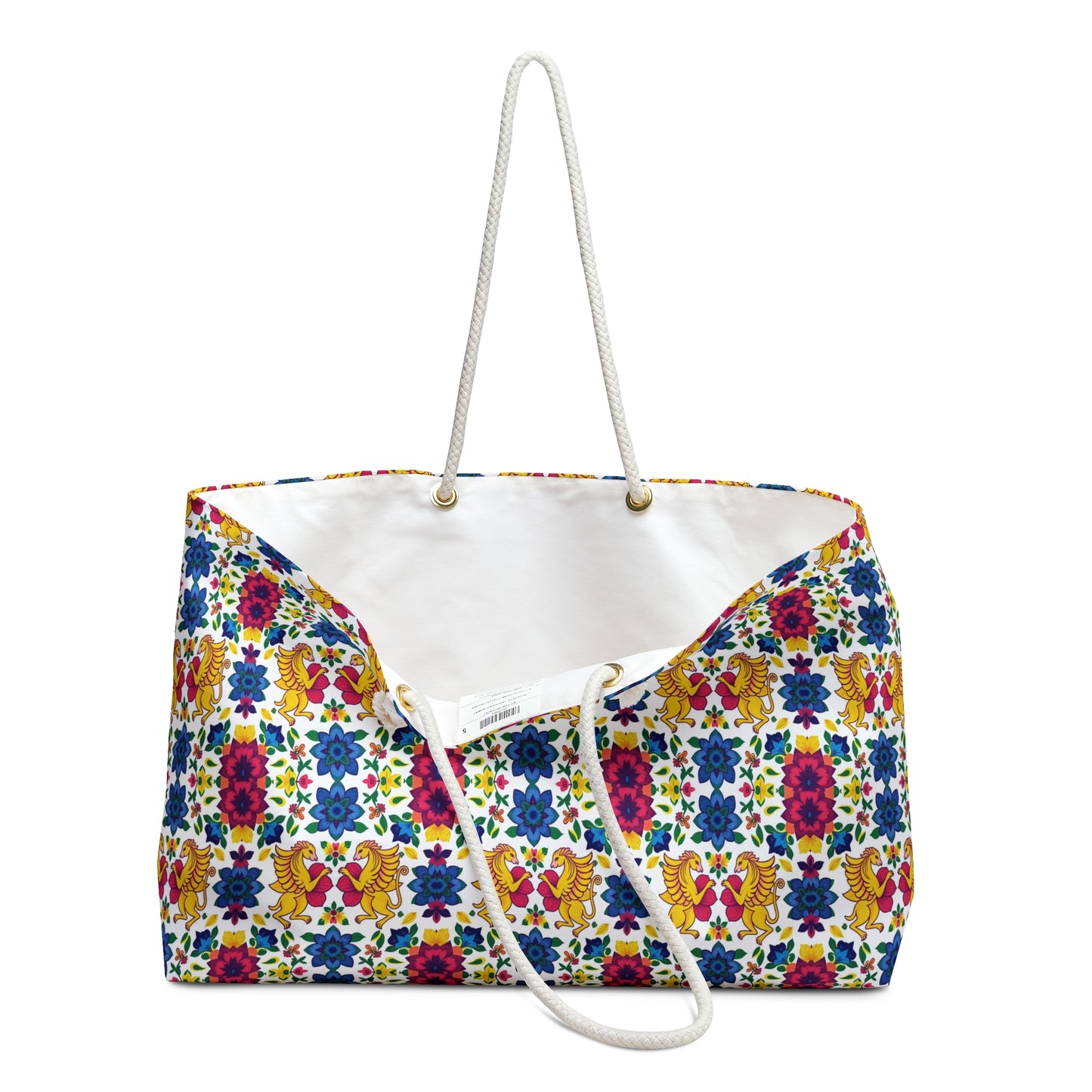 Weekender Bag, Gemini, Zodiac, Flower Pattern