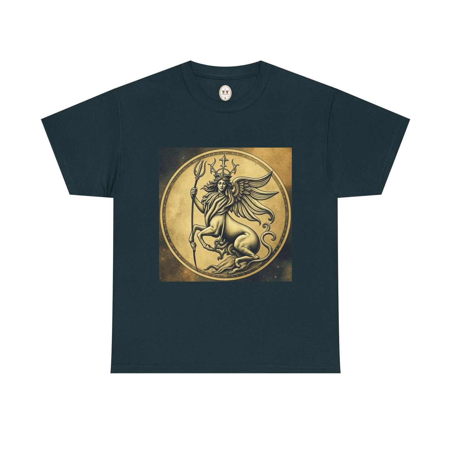 Unisex Heavy Cotton T-Shirt, Angel Animal, Virgo Zodiac Design