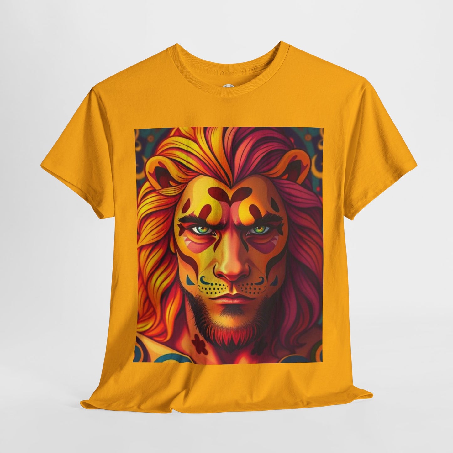 Unisex Heavy Cotton T-Shirt, Leo, Zodiac v2, Sexy Art