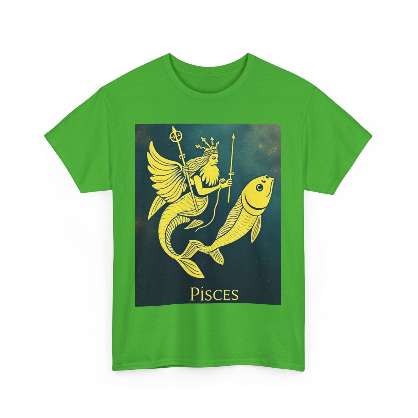 Unisex Heavy Cotton T-Shirt, Pisces Queen, Zodiac Design
