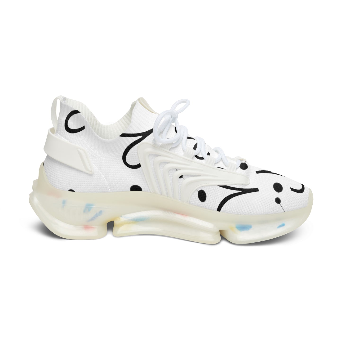 Women's Mesh Sneakers, Constellation & Symbol, Aries Zodiac Sign, AOP