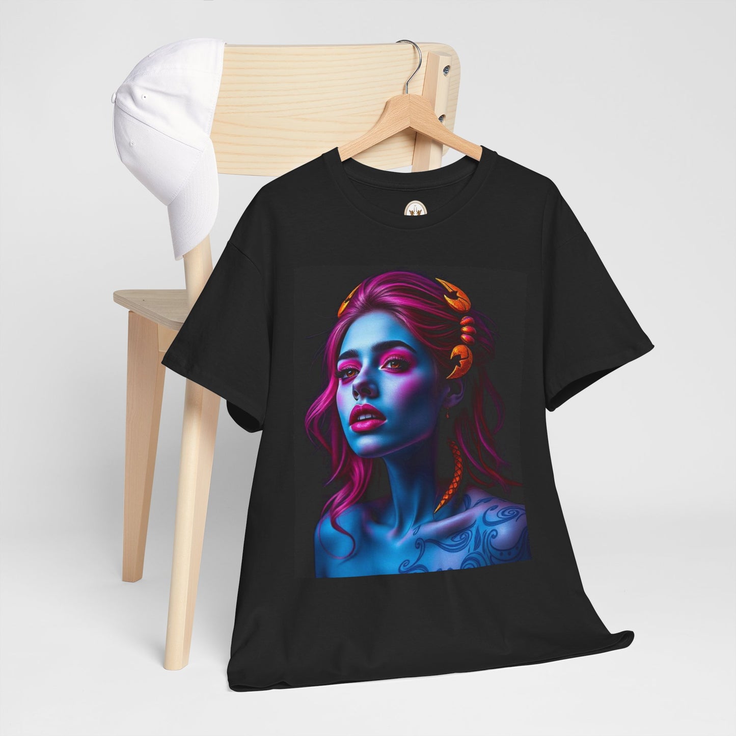 Unisex Heavy Cotton T-Shirt, Scorpio, Zodiac, Sexy Art