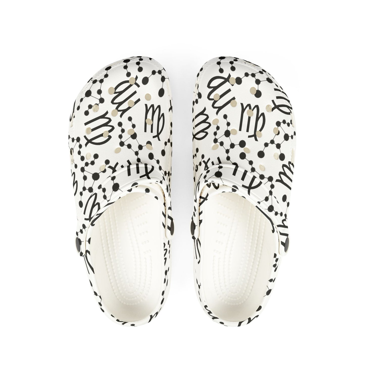 EVA Foam Rubber Shoes (AOP), Material 100% EVA, Virgo Zodiac Design