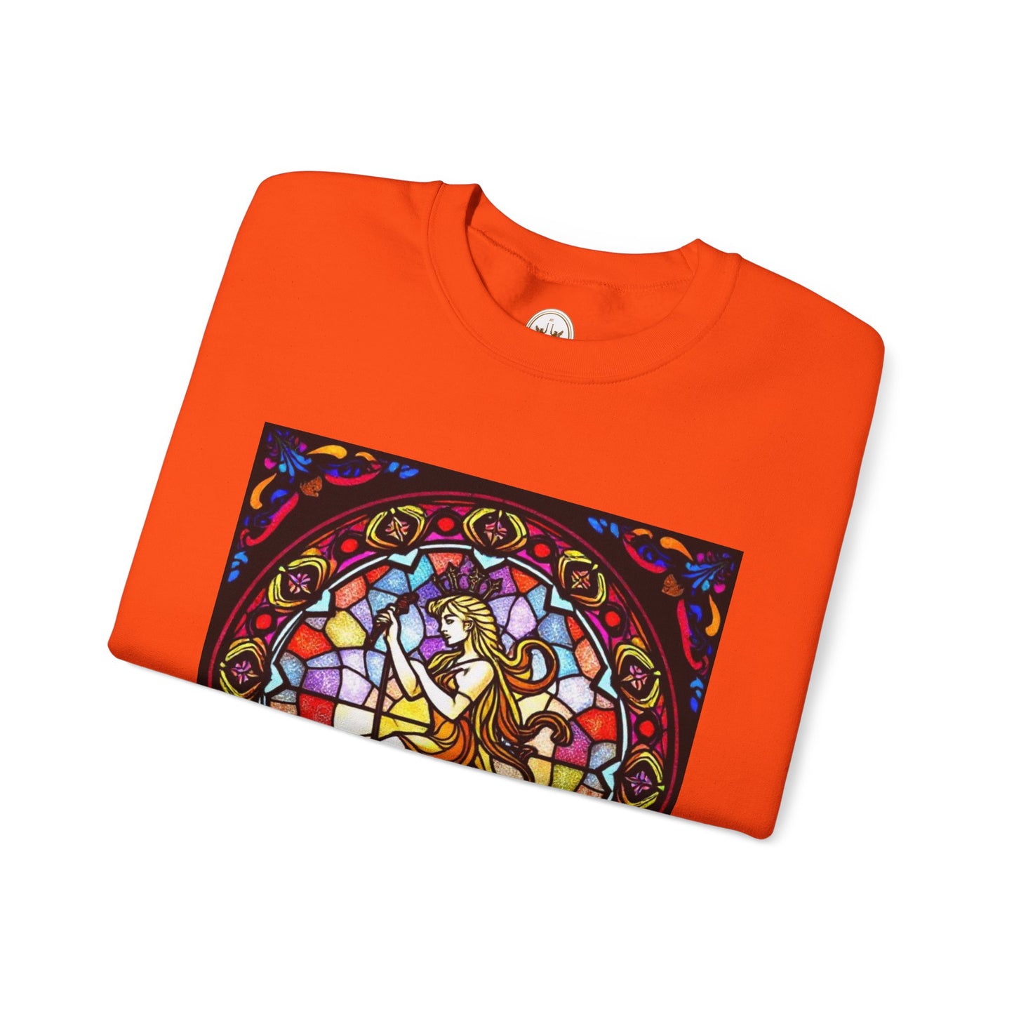 Unisex Heavy Blend™ Crewneck Sweatshirt, Glass, Virgo Zodiac Design