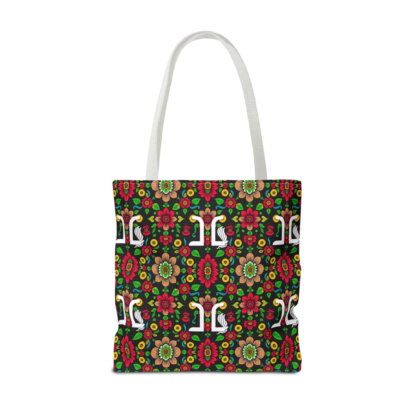 Tote Bag, (AOP), Gemini, Zodiac, Flower Pattern