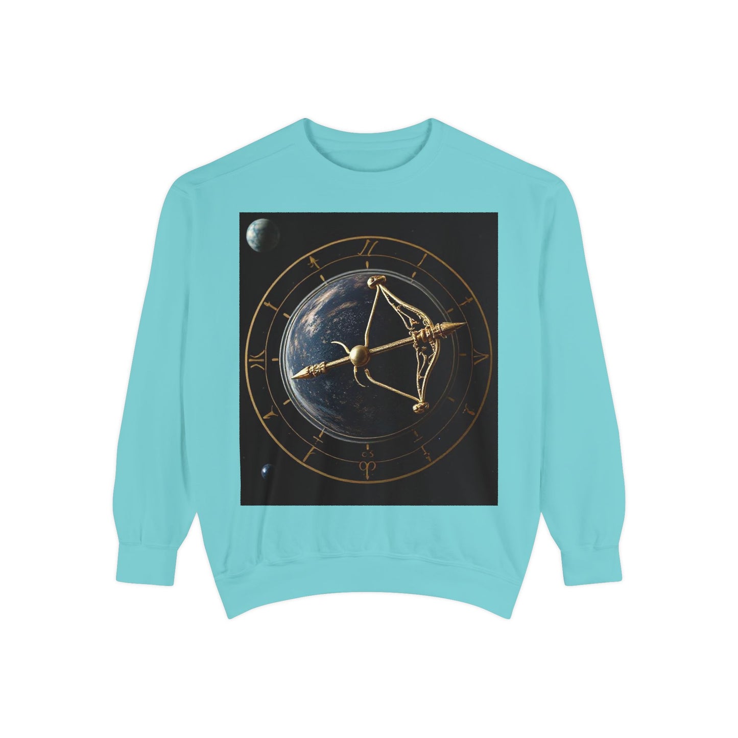 Garment-Dyed Sweatshirt, Unisex, Space Symbol Design v1, Sagittarius