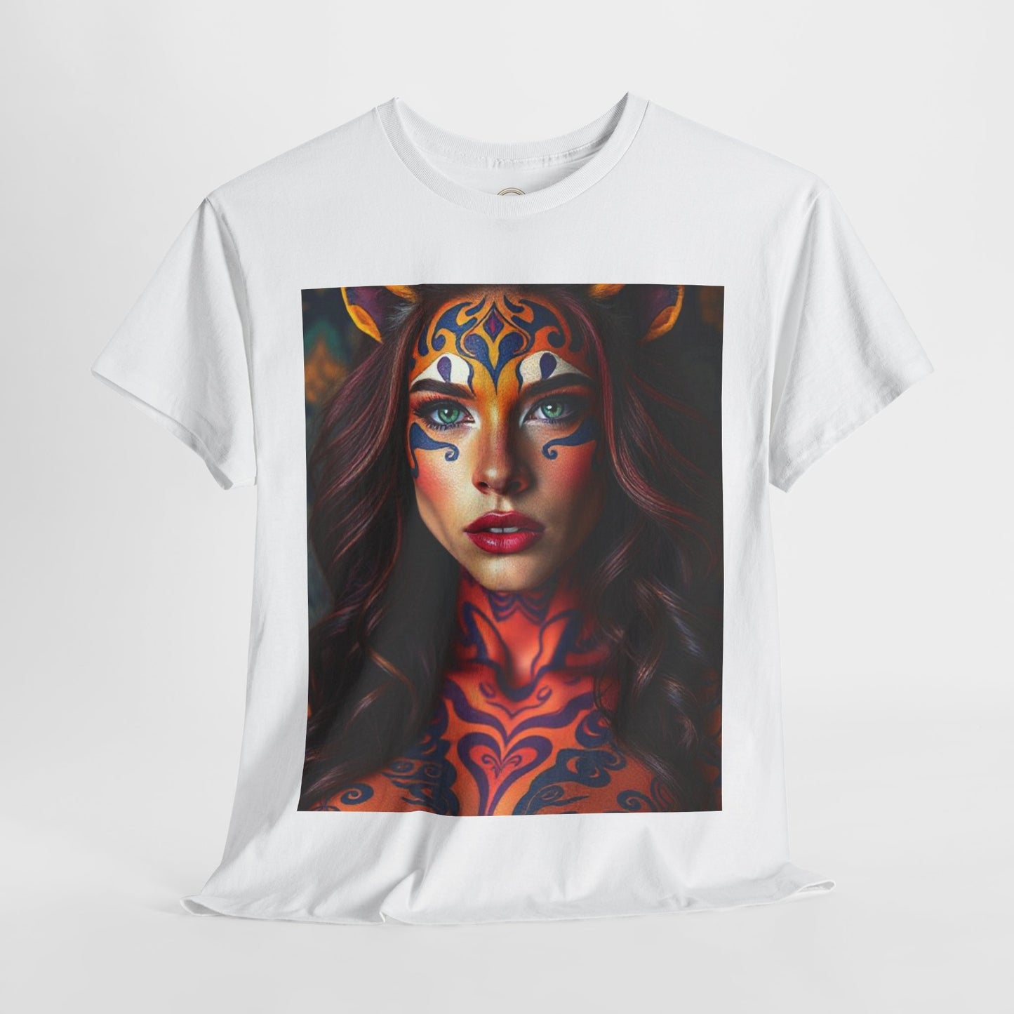 Unisex Heavy Cotton T-Shirt, Leo, Zodiac, Sexy Art