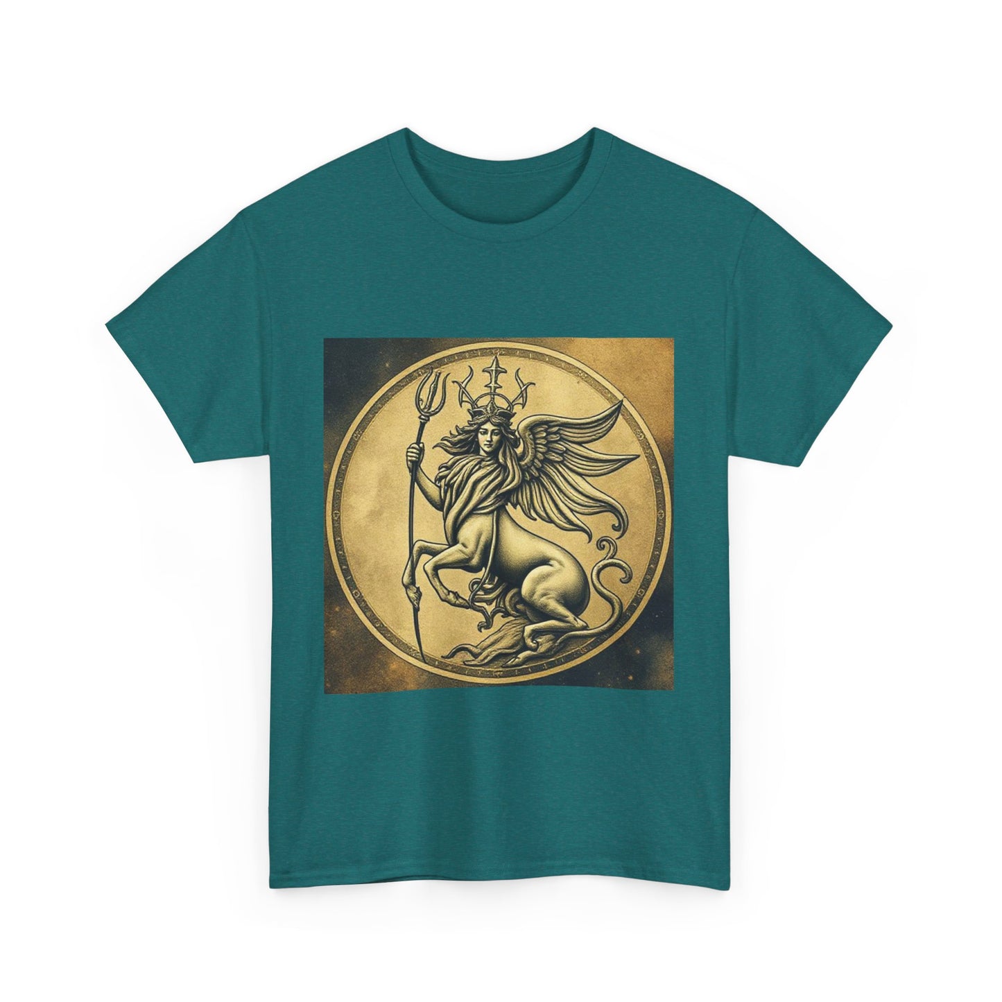 Unisex Heavy Cotton T-Shirt, Angel Animal, Virgo Zodiac Design