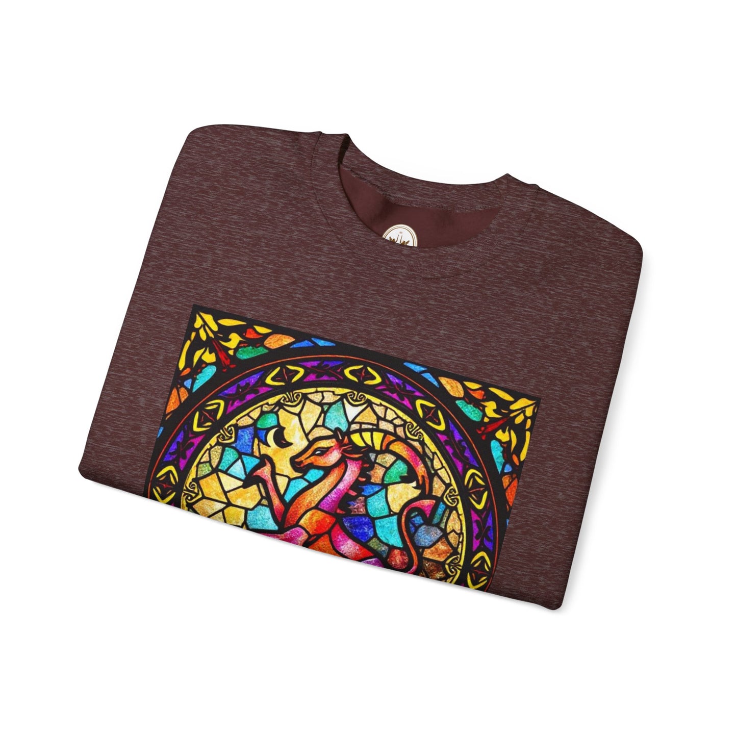 Unisex Heavy Blend™ Crewneck Sweatshirt, Glass, Aries Zodiac Design