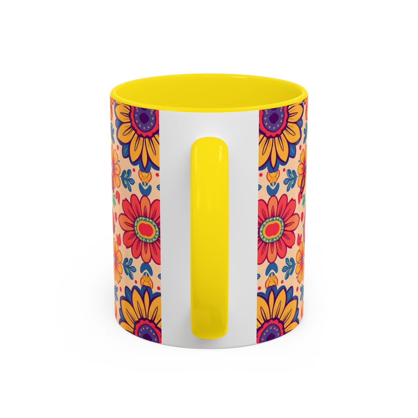 Accent Coffee Mug, Leo, Zodiac, Flower Pattern, (11, 15oz)