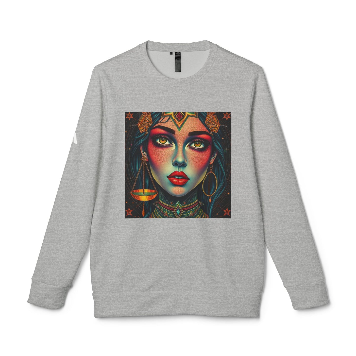 Adidas, Unisex Fleece Crewneck Sweatshirt, Libra, Pop Art v1, Zodiac