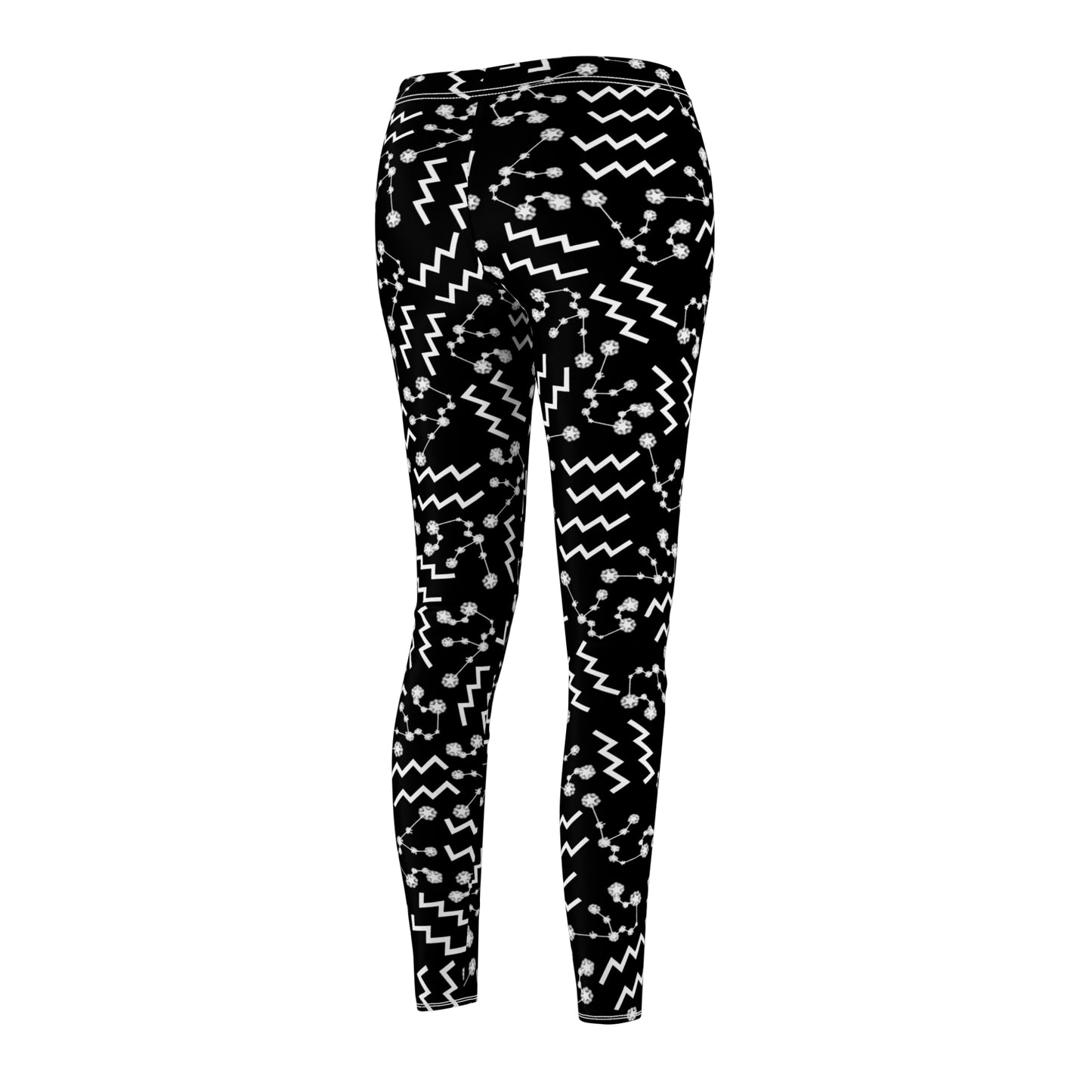 Women's Zodiac Cut & Sew Casual Leggings Aquarius Zodiac sign