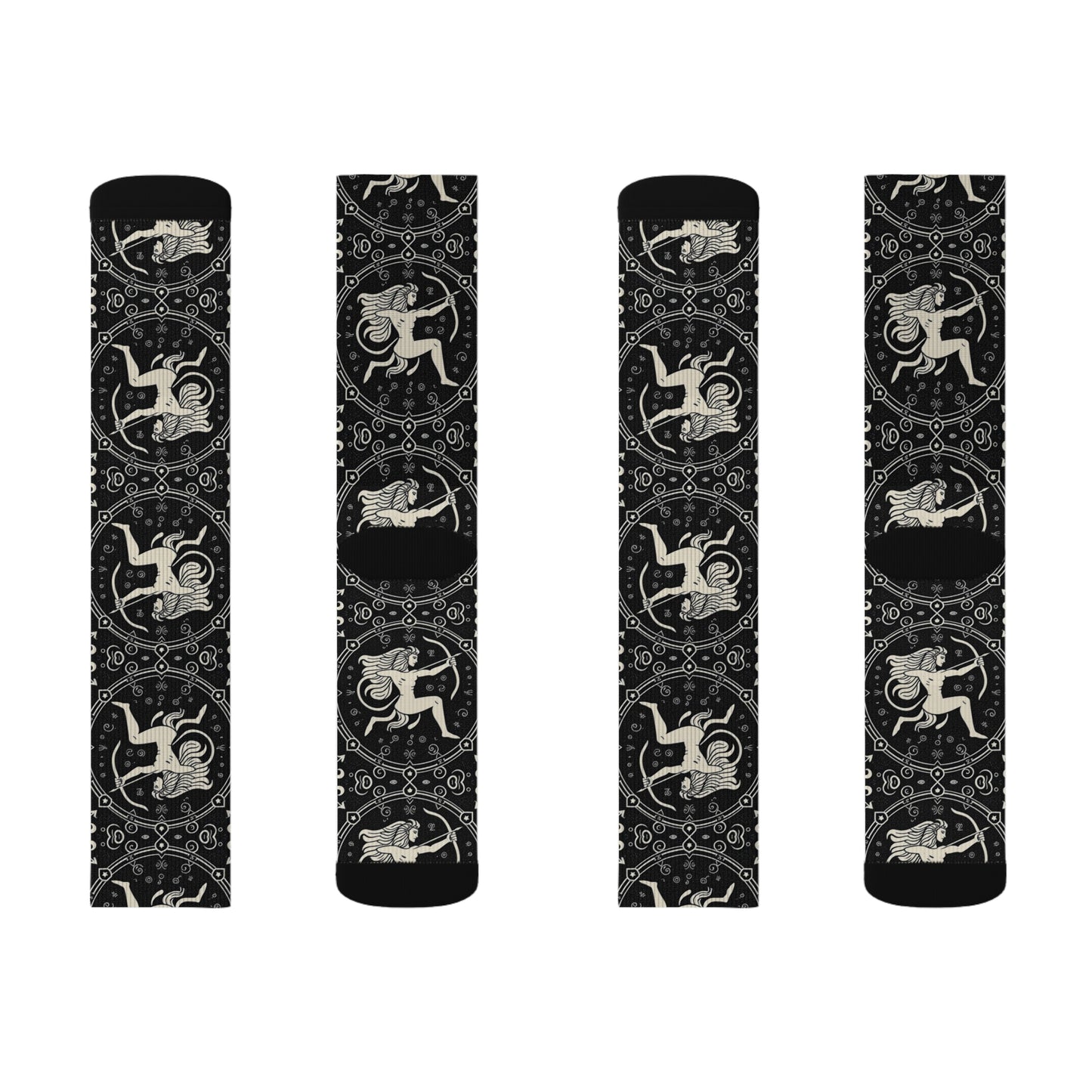 Sublimation Socks, Sagittarius, Zodiac, Pattern