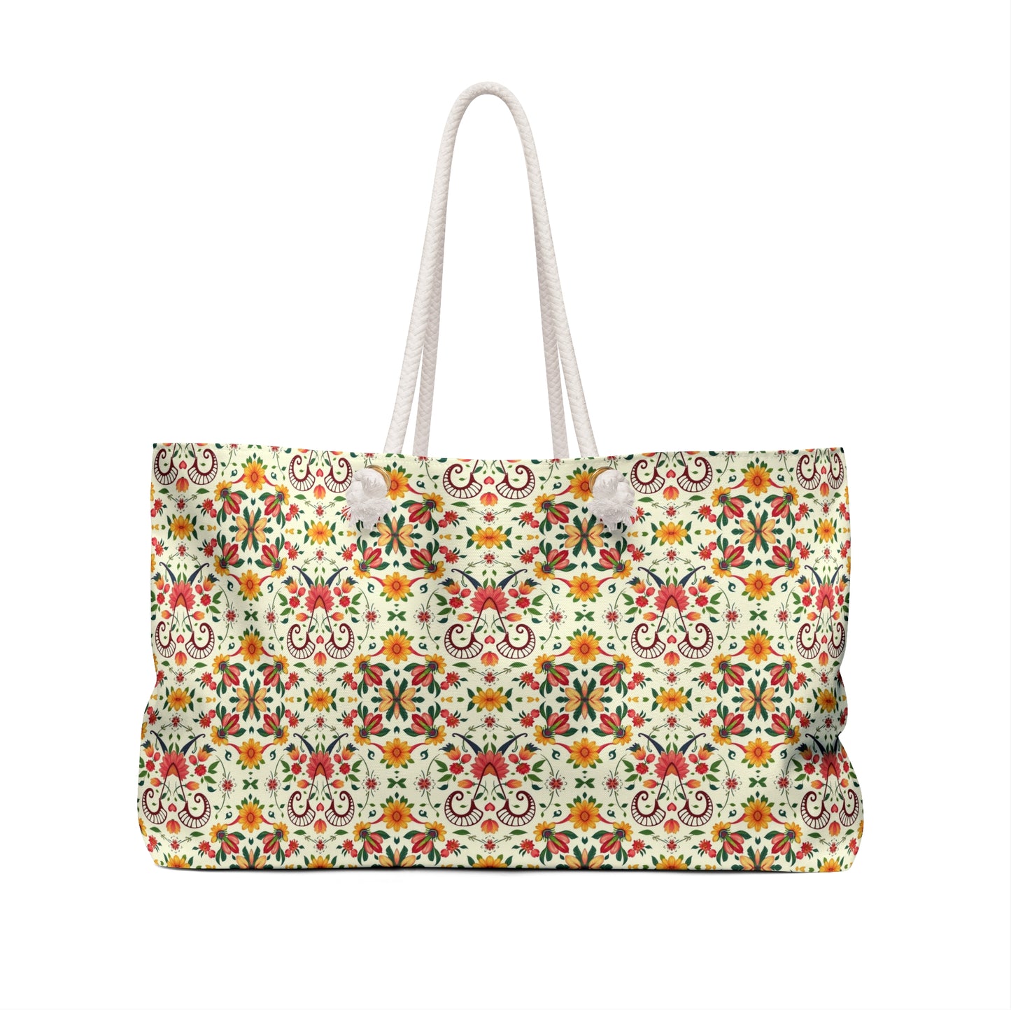 Weekender Bag, Aries, Zodiac, Flower Pattern
