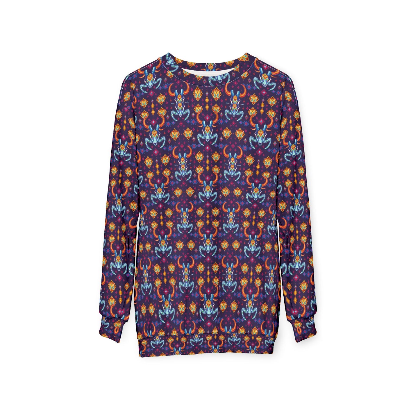 Unisex Sweatshirt (AOP), Taurus, Zodiac, Jewel Pattern