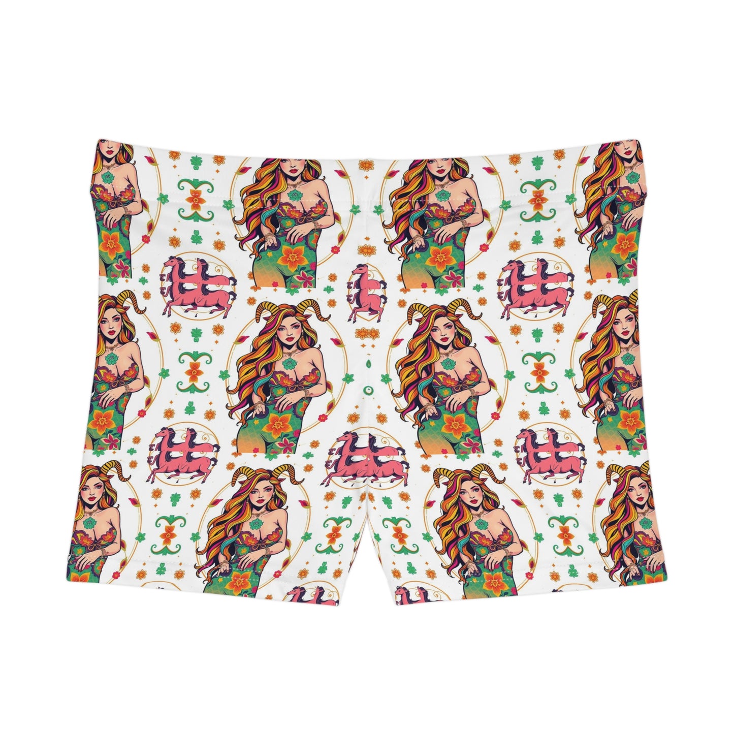 Women's Shorts, (AOP), Capricorn, Zodiac v3, Sexy Pattern