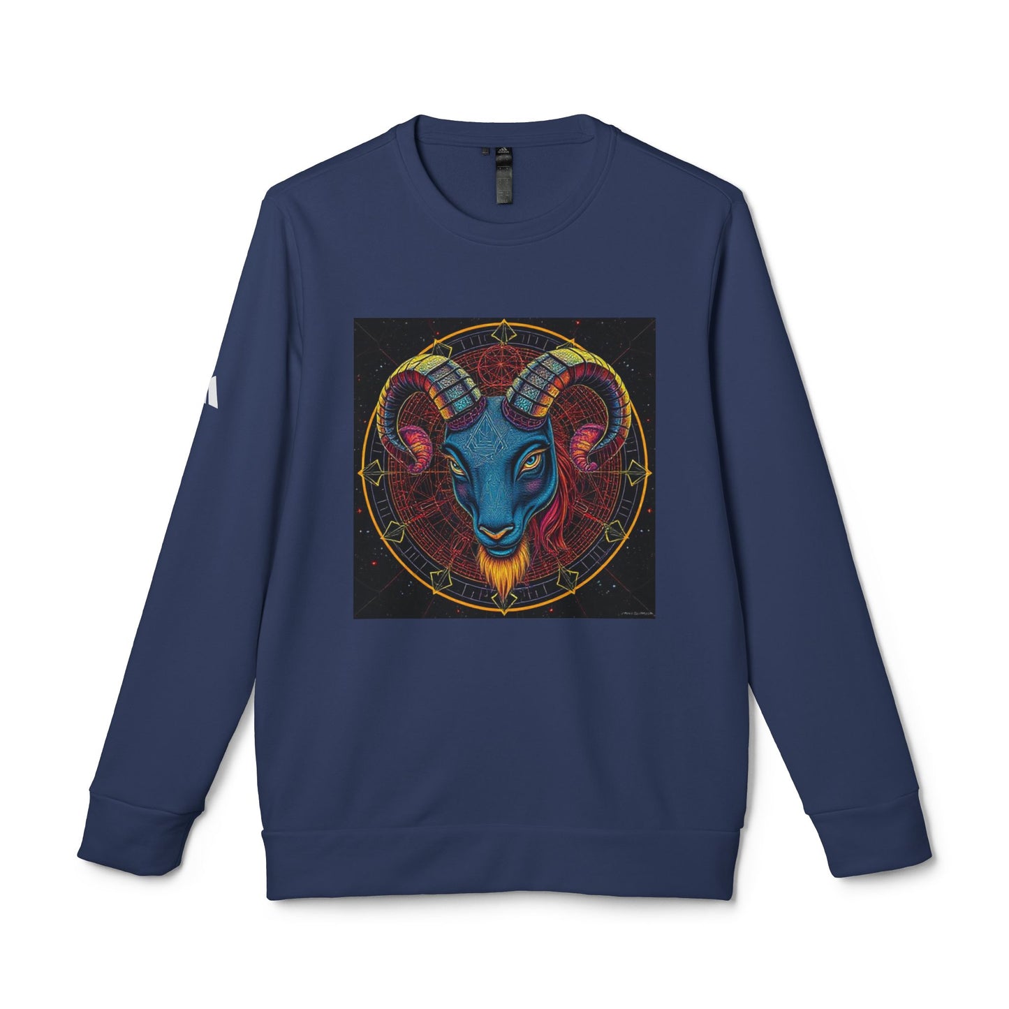 Adidas, Unisex Fleece Crewneck Sweatshirt, Aries, Pop Art v1, Zodiac