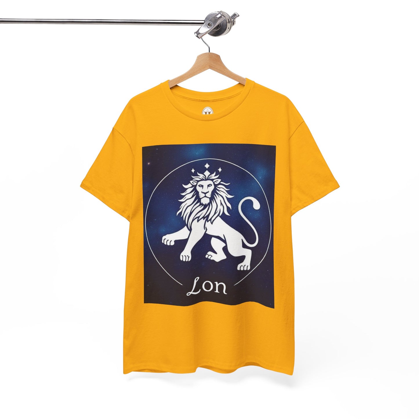 Unisex Heavy Cotton T-Shirt, Space Lion v1, Leo Zodiac Design