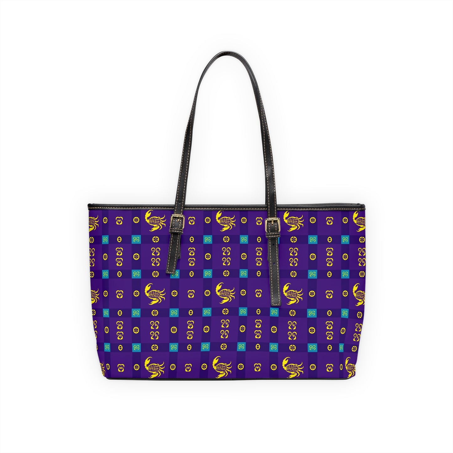 Leather Shoulder Bag, Scorpio, Zodiac, Shapes Pattern