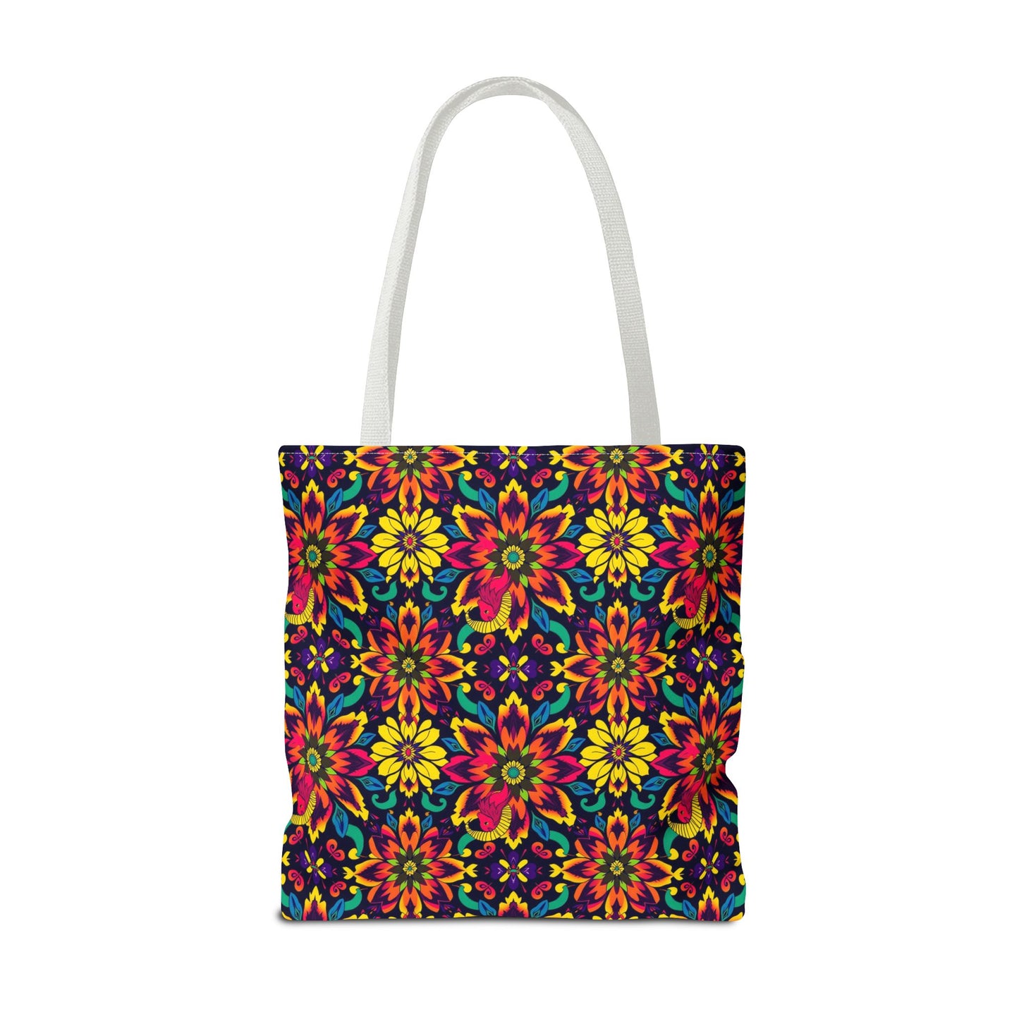 Tote Bag, (AOP), Capricorn, Zodiac, Flower Pattern