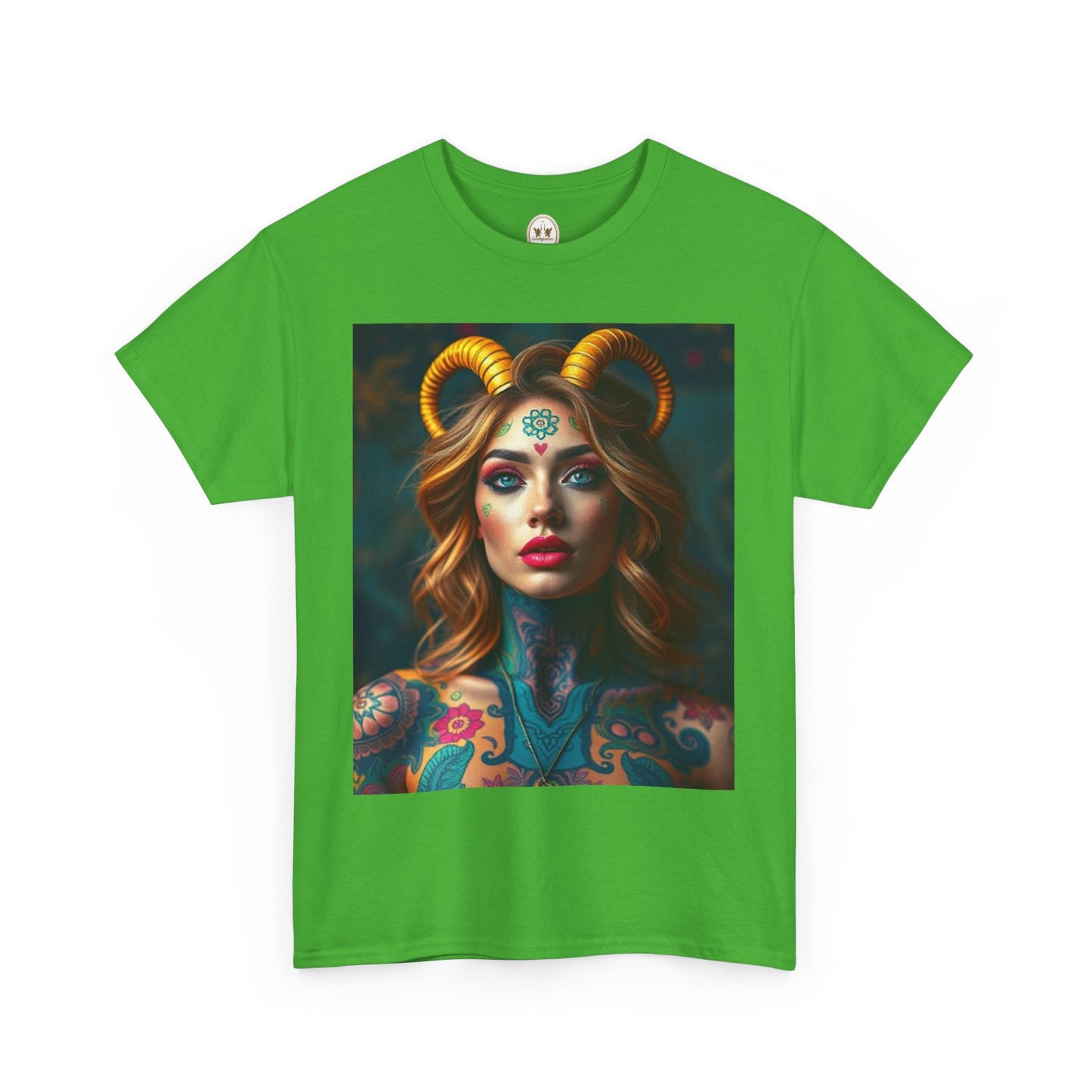 Unisex Heavy Cotton T-Shirt, Capricorn, Zodiac v1, Sexy Art