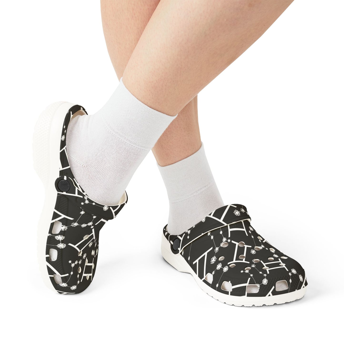 EVA Foam Rubber Shoes (AOP), Material 100% EVA, Gemini Zodiac Design
