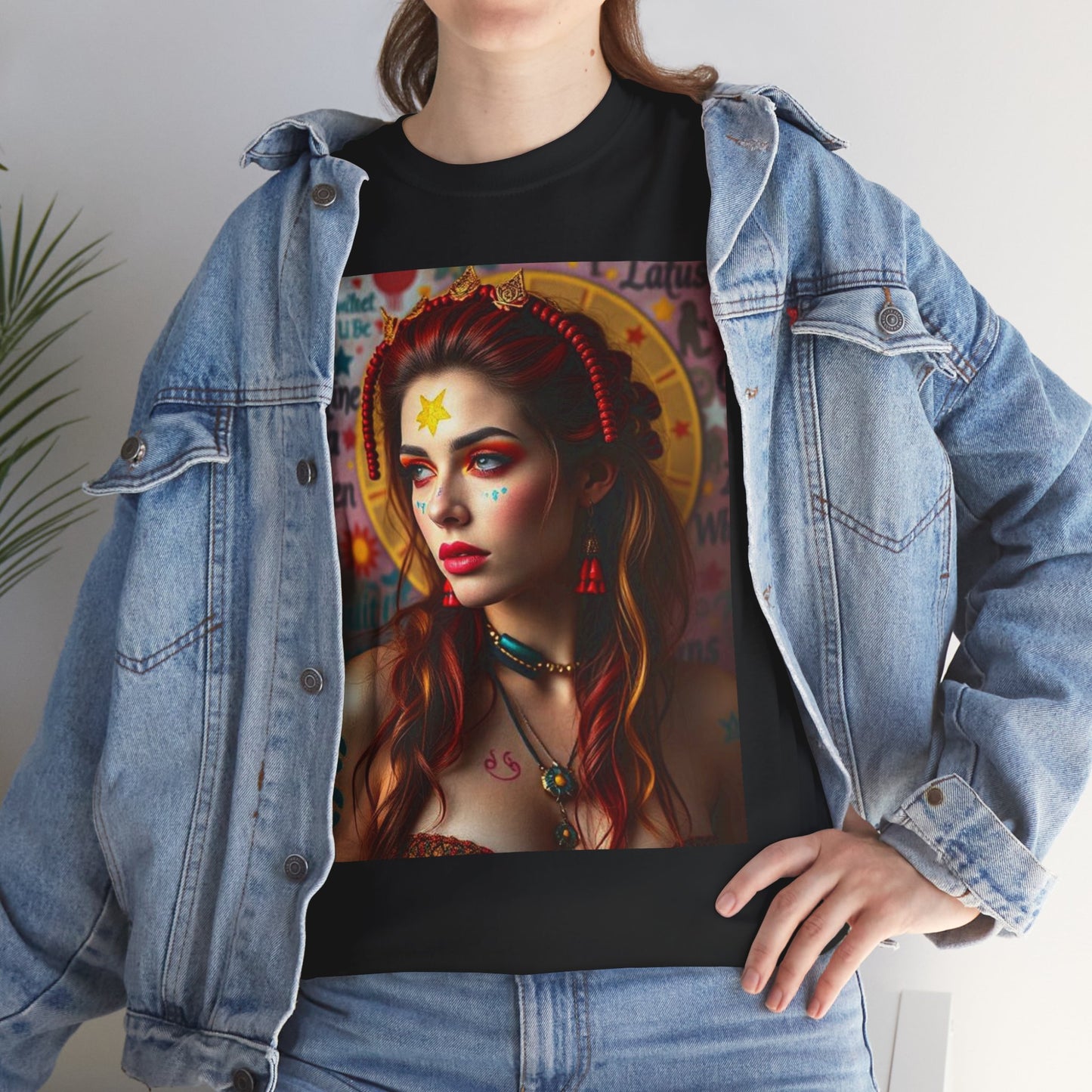 Unisex Heavy Cotton T-Shirt, Sagittarius, Zodiac, Sexy Art