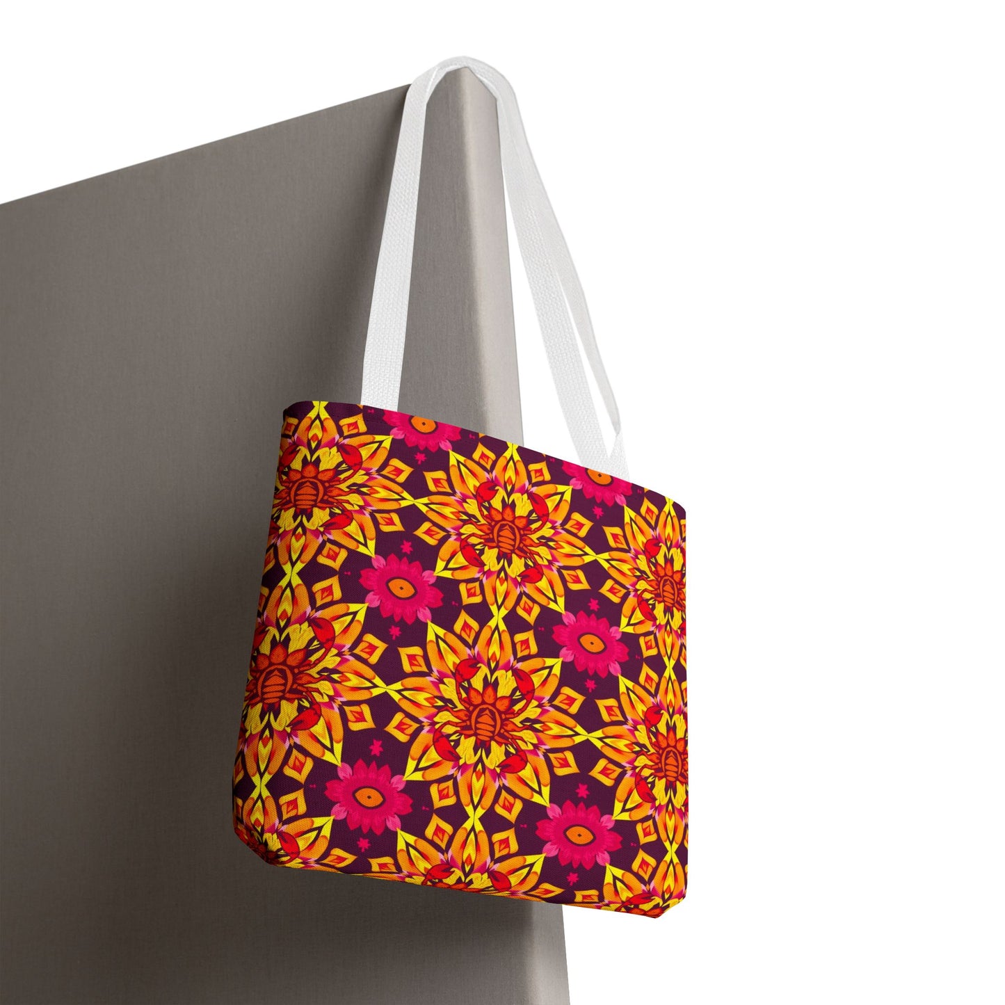 Tote Bag (AOP), Scorpio, Zodiac, Flower Pattern