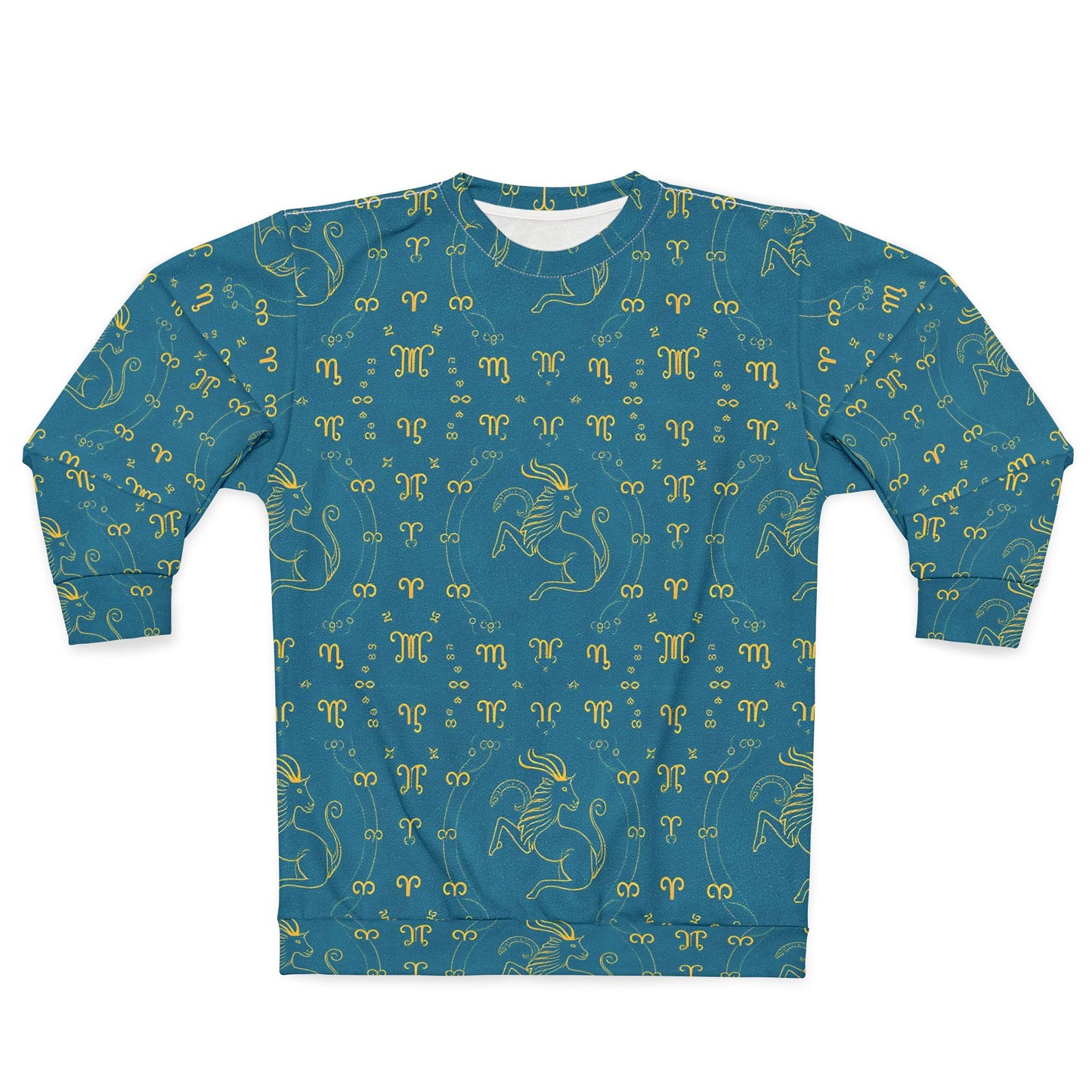 Unisex Sweatshirt, Zodiac Design, Pattern v1, Aquarius, AOP