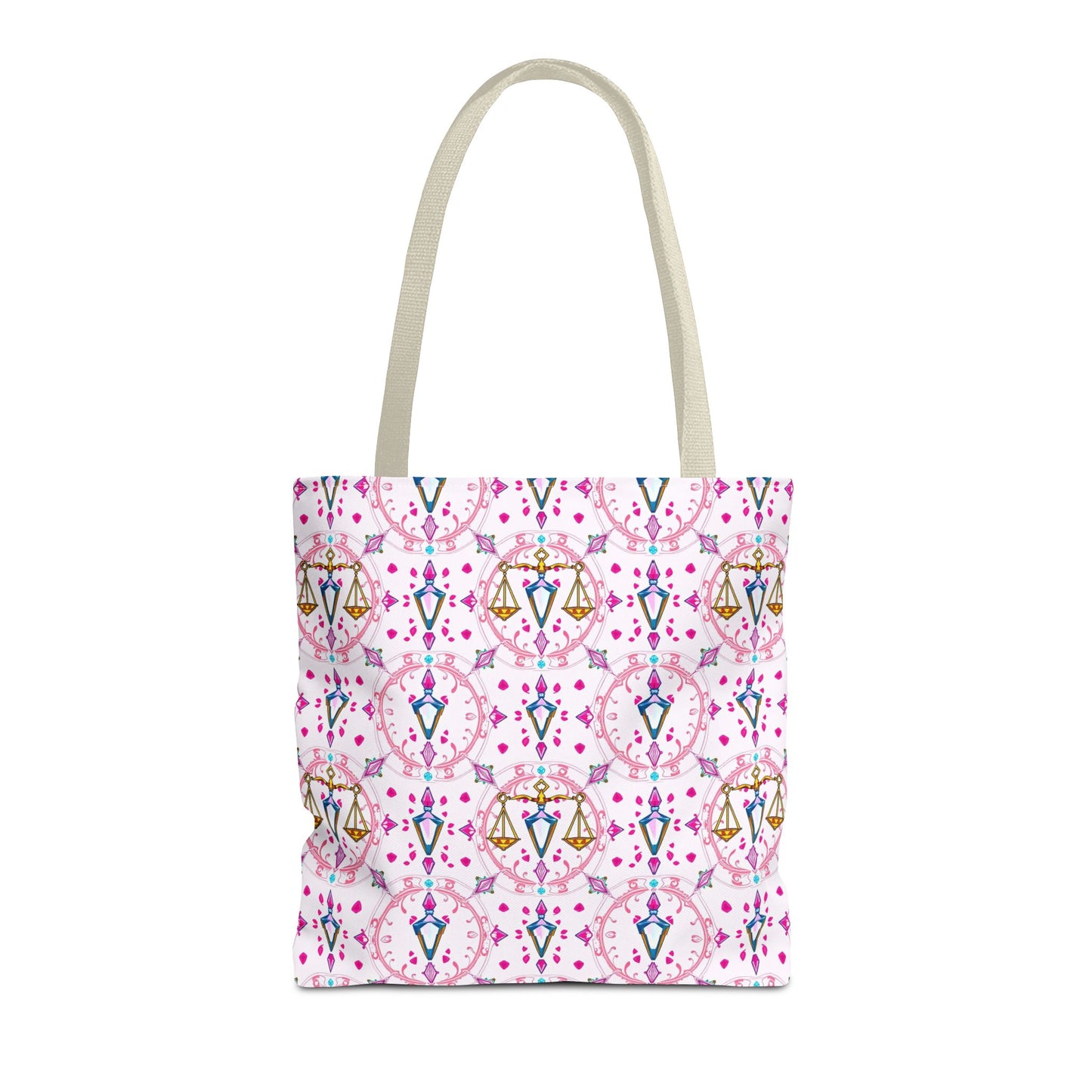 Tote Bag (AOP), Libra, Zodiac, Jewel Pattern