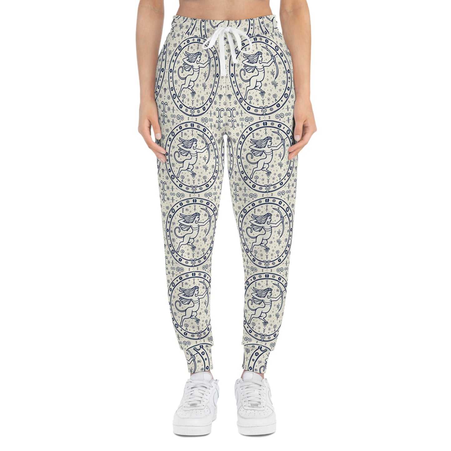 Athletic Joggers, Zodiac Design, Pattern v1, Sagittarius, AOP