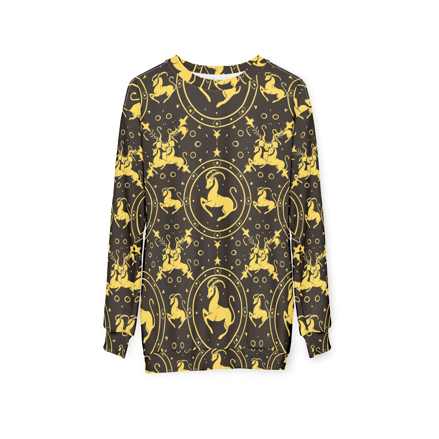 Unisex Sweatshirt, Zodiac Design, Pattern v1, Capricorn, AOP