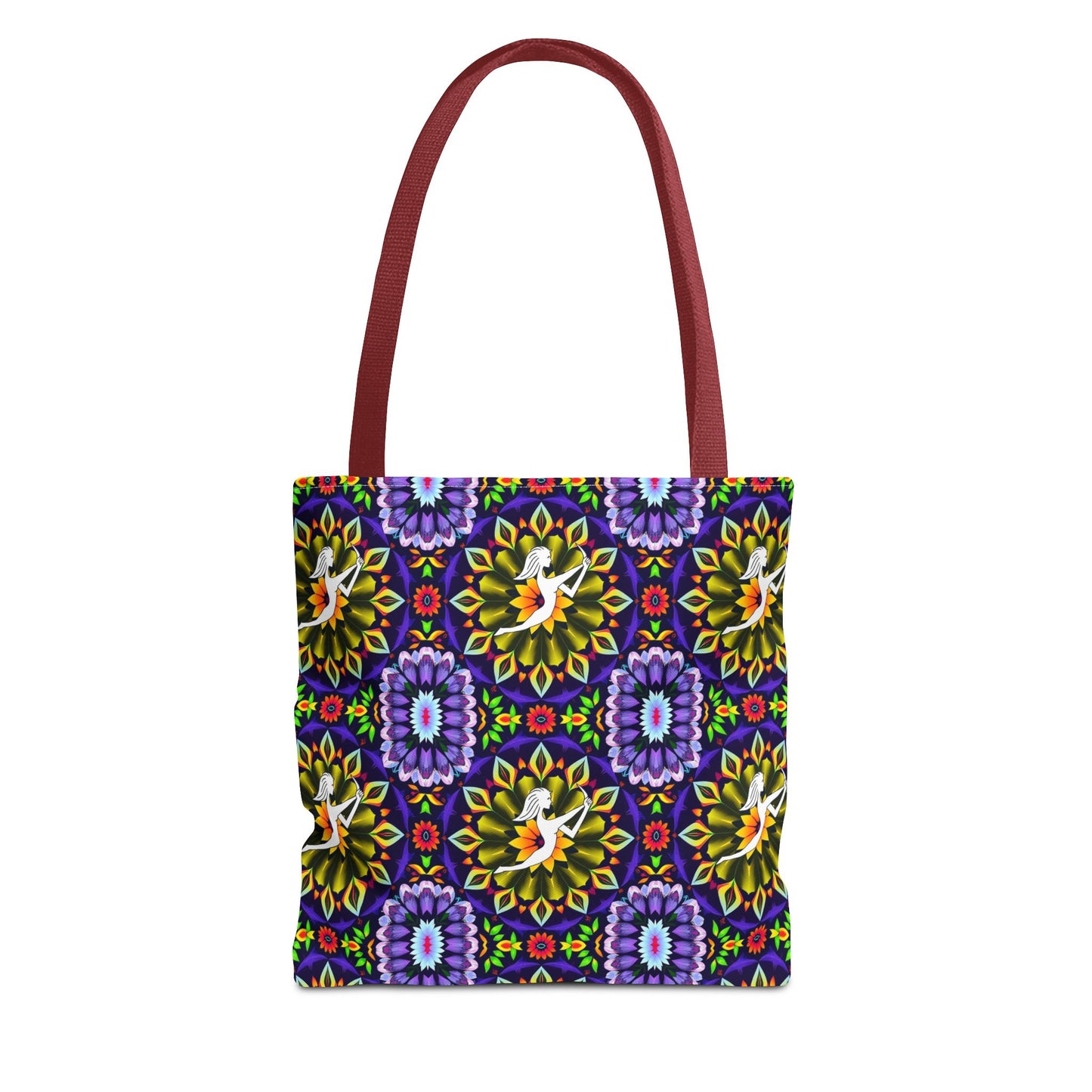 Tote Bag (AOP), Sagittarius, Zodiac v2, Flower Pattern