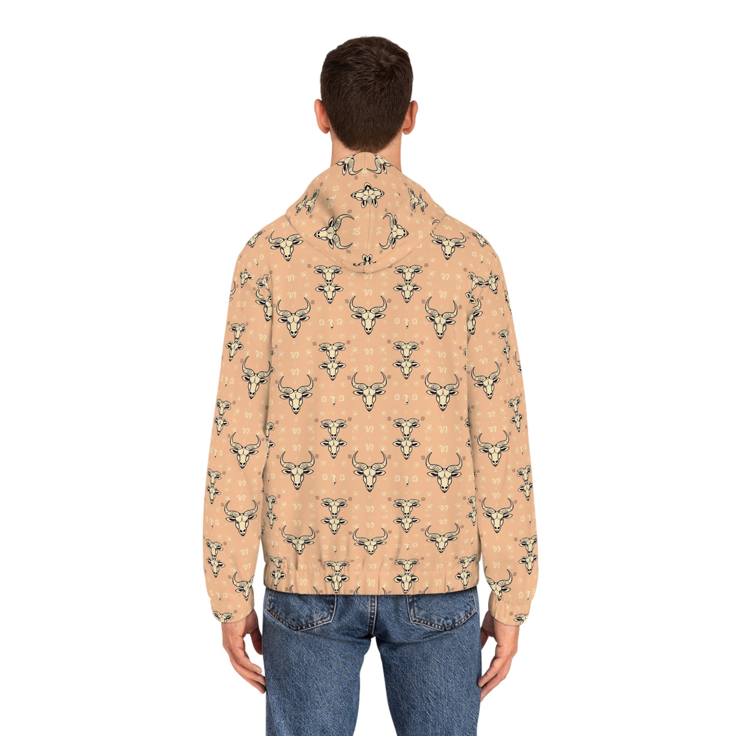Full-Zip Hoodie (AOP), Taurus, Zodiac v4, Pattern
