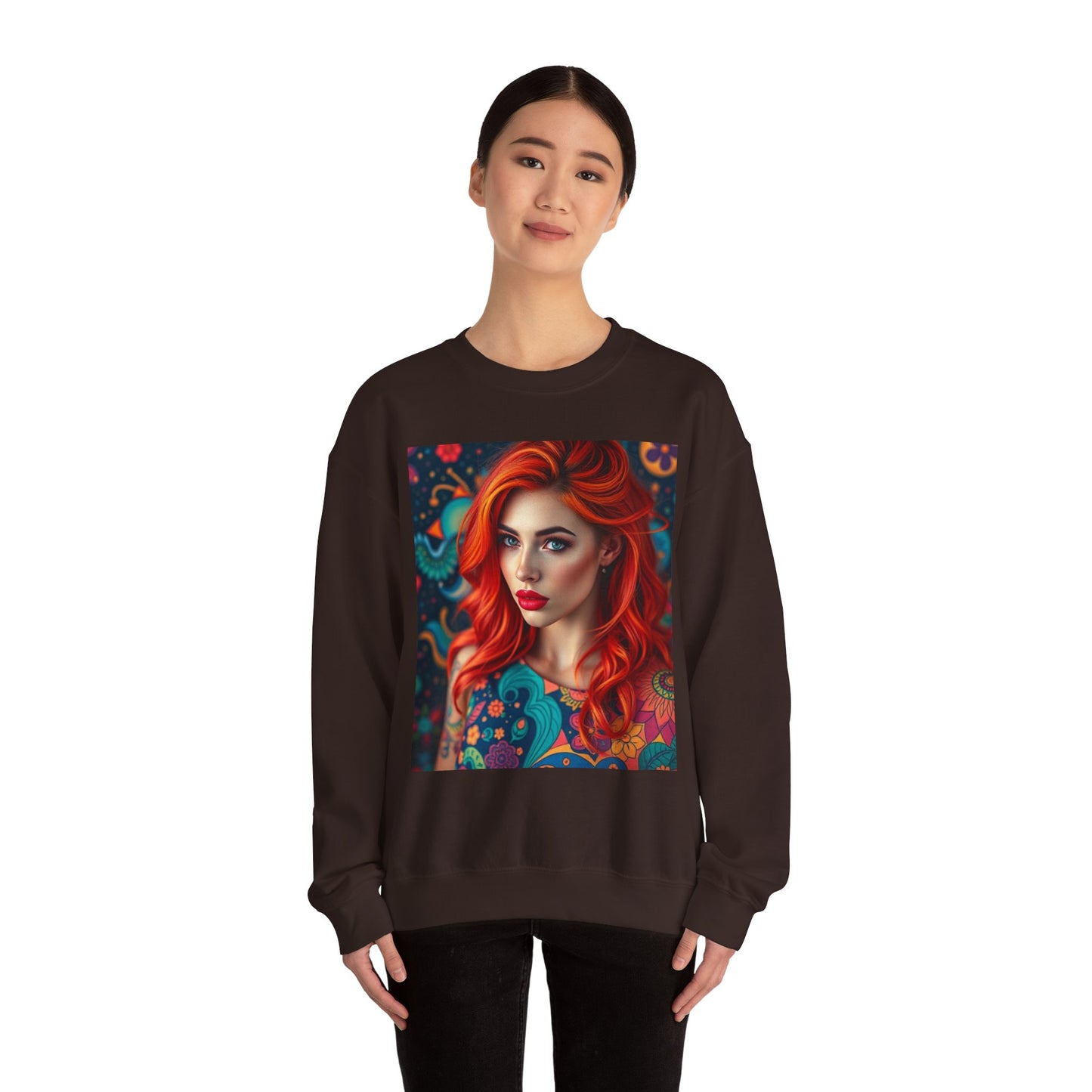 Unisex Heavy Blend™ Crewneck Sweatshirt, Aquarius, Zodiac v1, Sexy Pattern