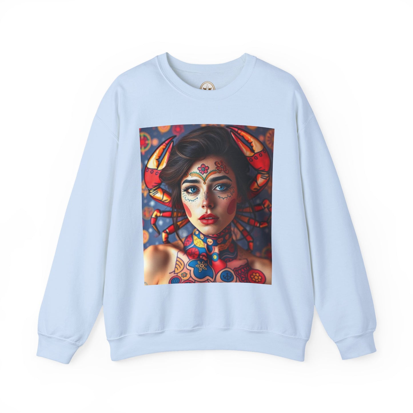 Unisex Heavy Blend™ Crewneck Sweatshirt, Cancer, Zodiac v2, Sexy Pattern