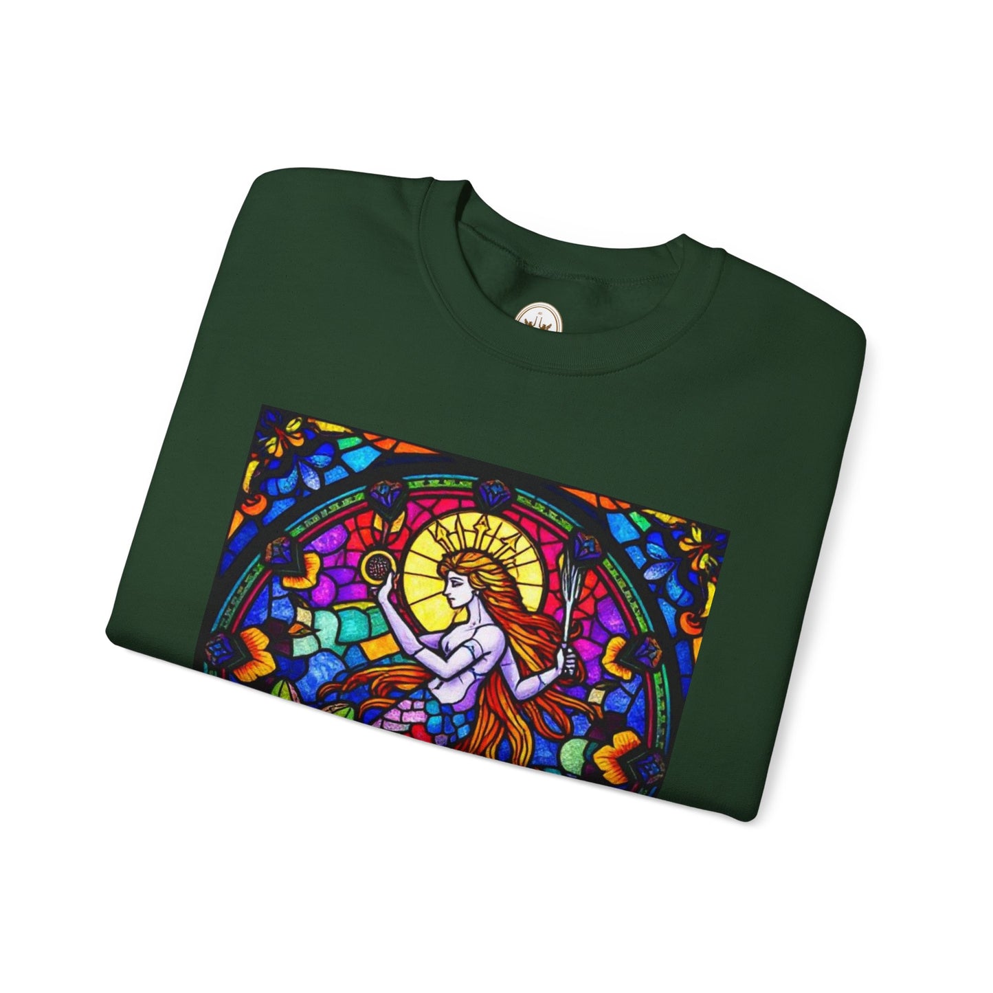 Unisex Heavy Blend™ Crewneck Sweatshirt, Glass 1, Aquarius Zodiac Design
