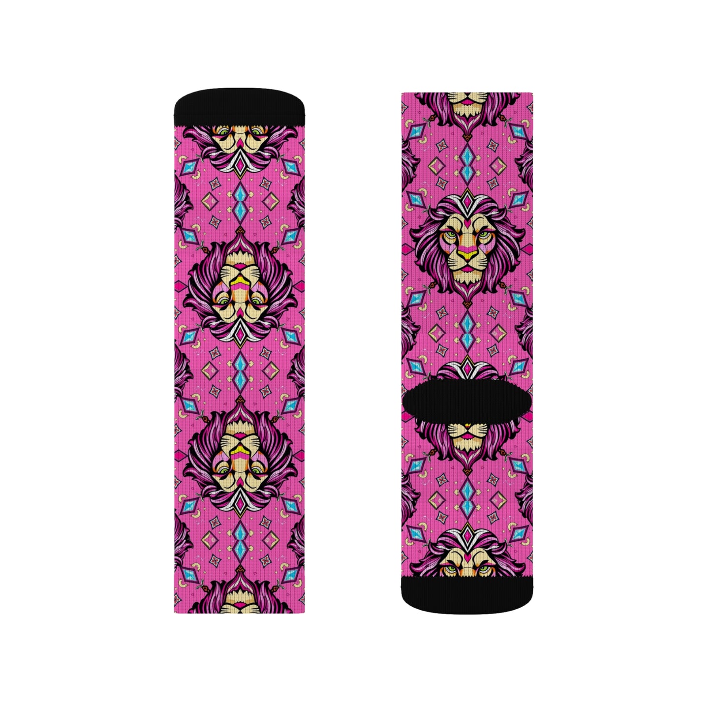 Sublimation Socks, Leo, Zodiac v1, Jewel Pattern