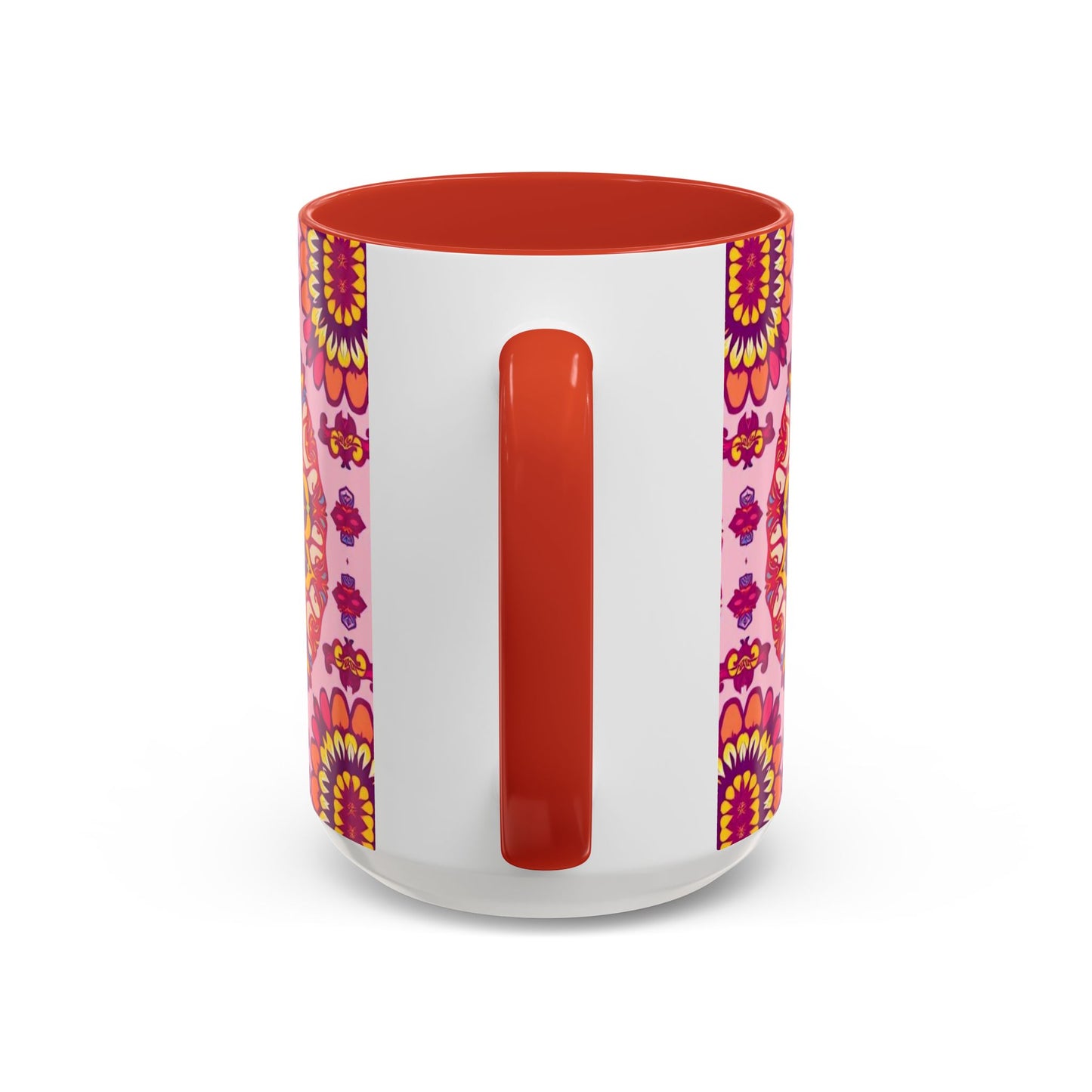 Accent Coffee Mug, Capricorn, Zodiac v3, Flower Pattern, (11, 15oz)